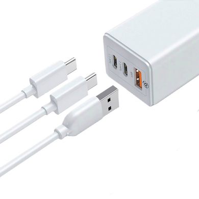 Зарядний пристрій WIWU GaN Tech Charge 2xType-C+USB 65W