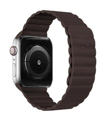 Leather Link for Apple Watch 45/44/42 mm Dark Brown