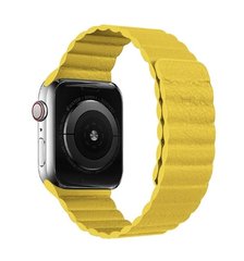 Ремешок Leather Link для Apple Watch 45/44/42 mm Yellow