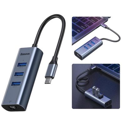 USB-хаб Baseus Type-C to 3 х USB 3.0 + RJ45