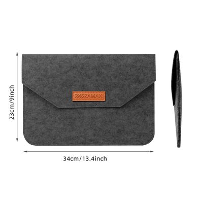 Чехол конверт ZAMAX Felt Sleeve для MacBook Air 13.6" 2022 (M2) Black