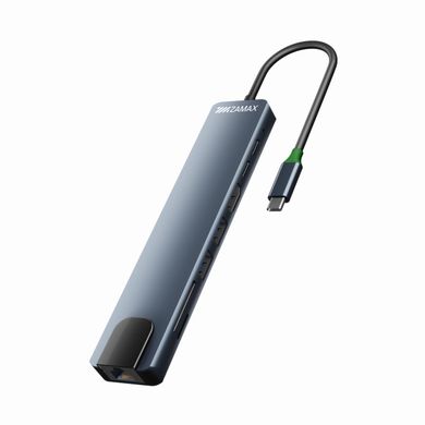 USB Type-C HUB ZAMAX 8-in-1 Type C + USB HUB to HDMI/HDTV + PD + USB C + SD + TF + RJ45