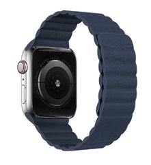Leather Link for Apple Watch 45/44/42 mm Deep Navy