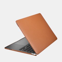 Кожаный чехол для MacBook Air 13" (2018-2020) iCarer Real Leather Woven Pattern Series Case Brown