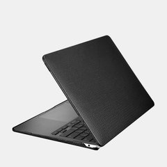 iCarer Real Leather Woven Pattern Series Case for MacBook Air 13" (2018-2020) Black
