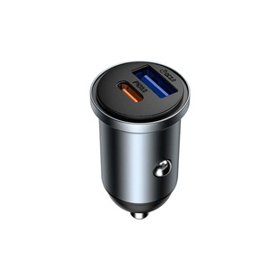 Автомобільний зарядний пристрій WiWU 35W Nano Lite (Type-C + USB-A) Сірий