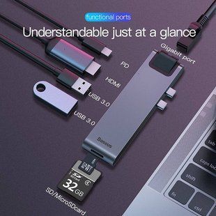 Baseus Thunderbolt C+Pro 7 in 1 smart HUB Docking Station