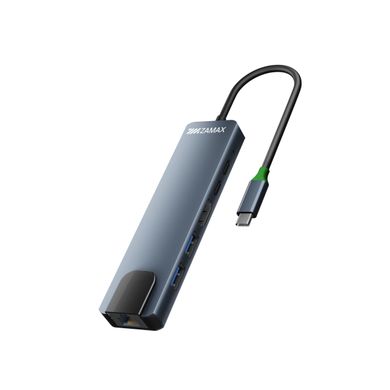 USB Type-C HUB ZAMAX 6-в-1 Type C HUB to 4k HDMI/HDTV + PD + USB C + 2 USB 3.0/3.1 + RJ45 LAN