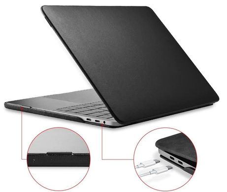 iCarer Vintage Leather Protective Case for MacBook Pro 13 (2016-2020) Black