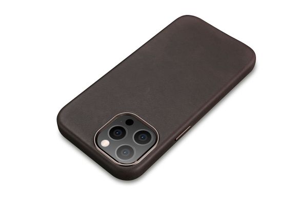 Кожаный чехол iCarer для iPhone 13 Pro Max - Coffee