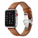 Кожаный ремешок с застежкой-бабочкой для Apple Watch 45/44/42 mm Brown фото 3