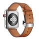Leather Loop with butterfly clasp for Apple Watch 45/44/42 mm Brown