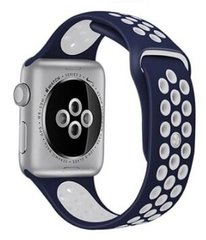 Ремінець для Apple Watch 44/42mm Blue/White Nike Sport Band