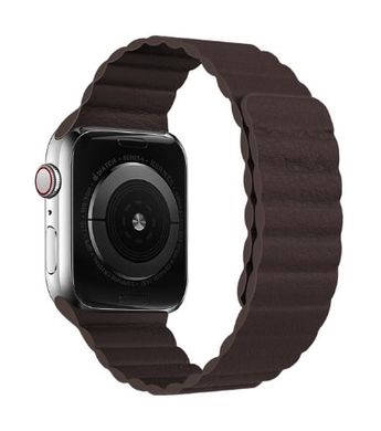 Ремінець Leather Link для Apple Watch 45/44/42 mm Dark Brown