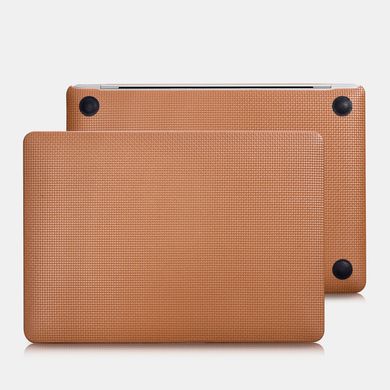 iCarer Real Leather Woven Pattern Series Case for MacBook Pro 13" (2016-2020) Brown