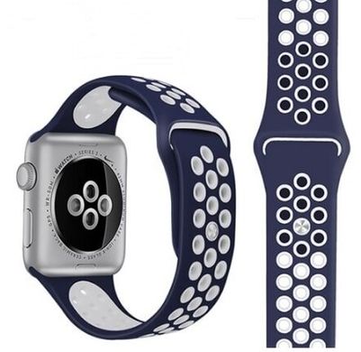 Ремешок для Apple Watch 45/44/42 mm Blue/White Nike Sport Band