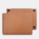 Кожаный чехол для MacBook Pro 13" (2016-2020) iCarer Real Leather Woven Pattern Series Case Brown фото 2