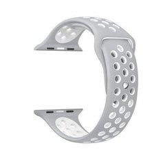 Ремешок для Apple Watch 45/44/42 mm Silver/White Sport Band – M/L
