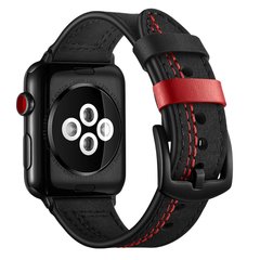 Leather Loop 7-Design for Apple Watch 42/44 /45 mm Black