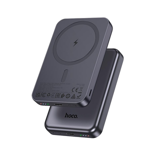 Повербанк 5000 мА&middot;год HOCO, магнітний, USB-C 10W (сірий) &mdash; J160