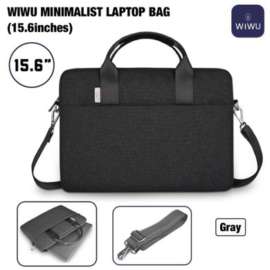 Сумка для MacBook 15'/16" Wiwu Minimalist Laptop Bag Black