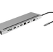 Концентратор ZAMAX 11 в 1 Type-C USB-C to HDMI (HDTV) + 3 USB 3.0 + PD + USB-C + VGA + SD/TF Card Reader + LAN (Rj45) + AUX (3.5 mm Audio) фото 2