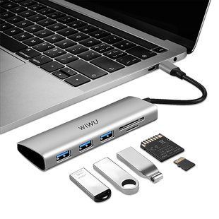 WiWU Alpha 532ST 5 в 1 Hub 3*USB3.0 TF/ST Card Reader
