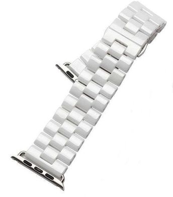 Ремінець для Apple Watch 42/44 /45 mm Ceramic Band 3-bead White