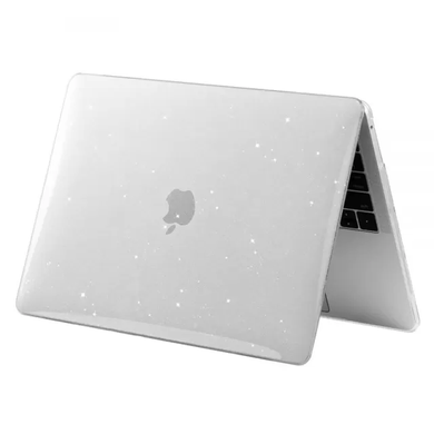 Чехол накладка Hard Shell Case Sky Star Glitter Clear для Macbook Air 13.6" (M2 | M3 | M4 | M5) 2022-2026 Прозрачный с блестками