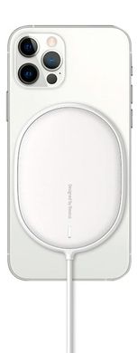 Бездротовий зарядний пристрій для iPhone 13/12 Baseus Light Magnetic Wireless Charger White