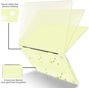 Чохол накладка Matte Hard Shell Case для Macbook Air 13.6" (M2 | M3 | M4 | M5) 2022-2026 Soft Touch Yellow Cream