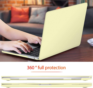 Чохол накладка Matte Hard Shell Case для Macbook Air 13.6" (M2 | M3 | M4 | M5) 2022-2026 Soft Touch Yellow Cream