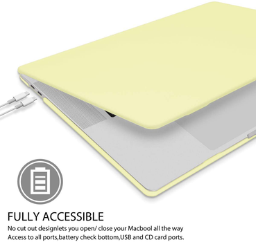 Чохол накладка Matte Hard Shell Case для Macbook Air 13.6" (M2 | M3 | M4 | M5) 2022-2026 Soft Touch Yellow Cream