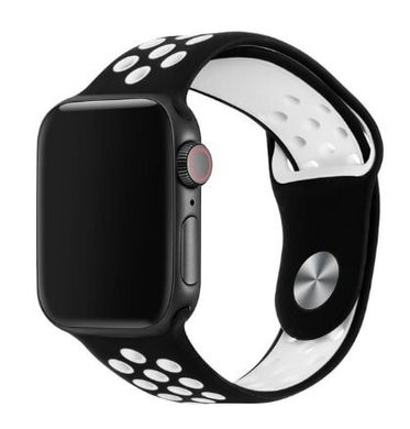 Ремешок для Apple Watch 45/44/42 mm Black/White Nike Sport Band