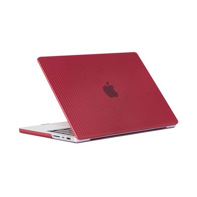 Чохол-накладка для MacBook Pro 14.2" ZM Carbon style Red