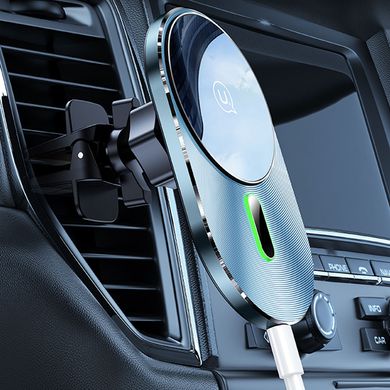 Автодержатель с беспроводной зарядкой USAMS Magnetic Car Wireless Charging Phone Holder(Air Vent) with MagSafe 15W