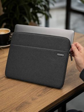 Папка-чохол для MacBook 13"-14" Mutural Laptop Sleeve &mdash; Чорний (Black)