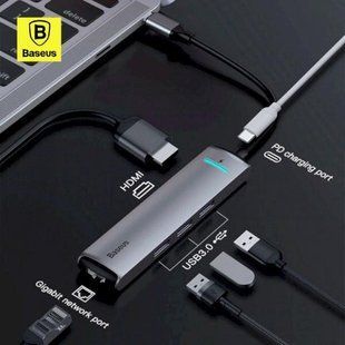 Baseus Mechanical Eye 6-in-1 Type-C to 3xUSB3.0+RJ-45+HDMI