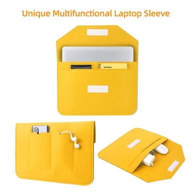 Чохол конверт ZAMAX з войлоку для MacBook 13" Yellow