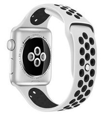 Ремешок для Apple Watch 45/44/42 mm White/Black Nike Sport Band