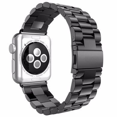 3-Bead Metal Band for Apple Watch 42/44 /45 mm Black