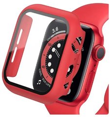 Чехол з захисним склом для Apple Watch 38 mm - Red