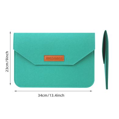Чехол конверт ZAMAX з войлоку для MacBook 13" Marine Green