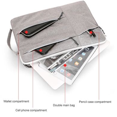 Портативна сумка-папка для MacBook 13" / 14" POFOKO C310 Black