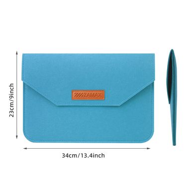 Чехол конверт ZAMAX з войлоку для MacBook 13" Sky Blue