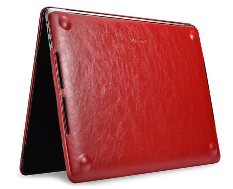 Шкіряний чохол для MacBook Pro 13 (2016-2020) iCarer Vintage Leather Protective Case Red