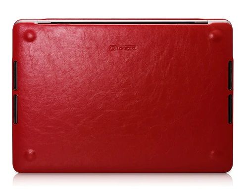 Шкіряний чохол для MacBook Pro 13 (2016-2020) iCarer Vintage Leather Protective Case Red