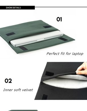 Case folder Pofoko E200 for MacBook Air 13 (2018-2020) / Pro 13 (2016-2020) Black