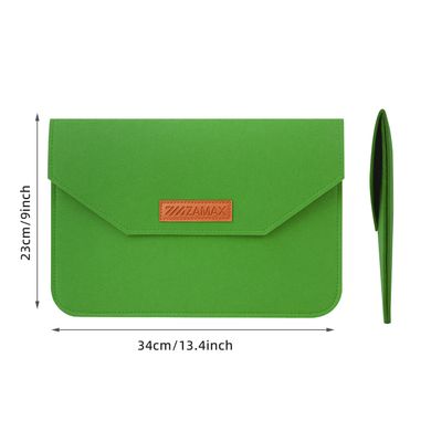 Чохол конверт ZAMAX з войлоку для MacBook 13" Green
