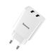 Сетевое зарядное устройство Baseus Speed Mini Dual U Charger 10.5W (EU) (CCFS-R02) - White фото 1